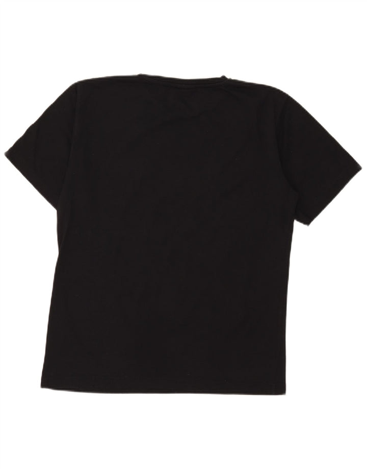Puma Womens Graphic T-Shirt Top UK 12 Medium Schwarz Polyester