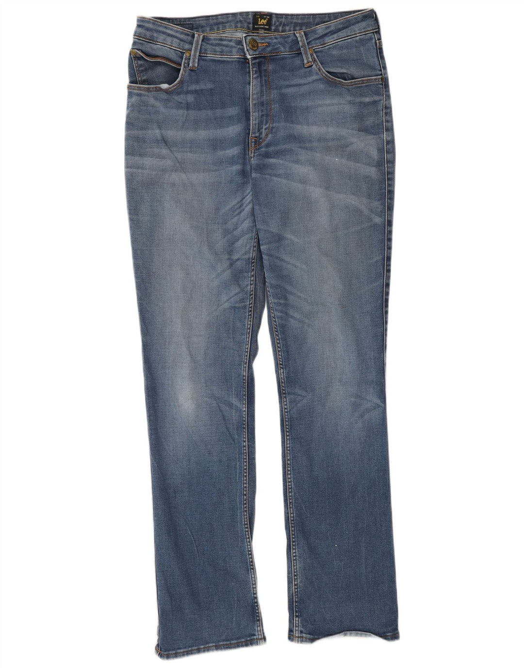 Lee Herren Marion Straight Jeans W31 L31 Blaue Baumwolle