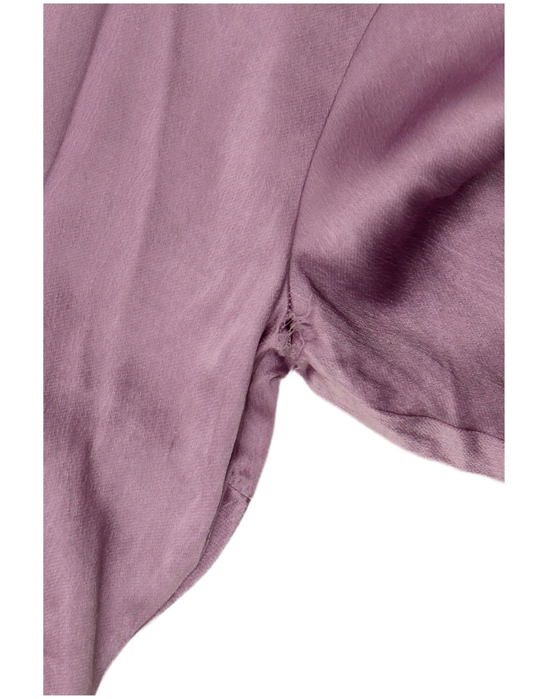 Zara Damen Crop Langarm-Blusenoberteil UK 12 Mittelviolett