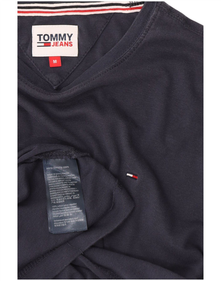 TOMMY HILFIGER Herren-Oberteil, langärmelig, mittelmarineblaue Baumwolle