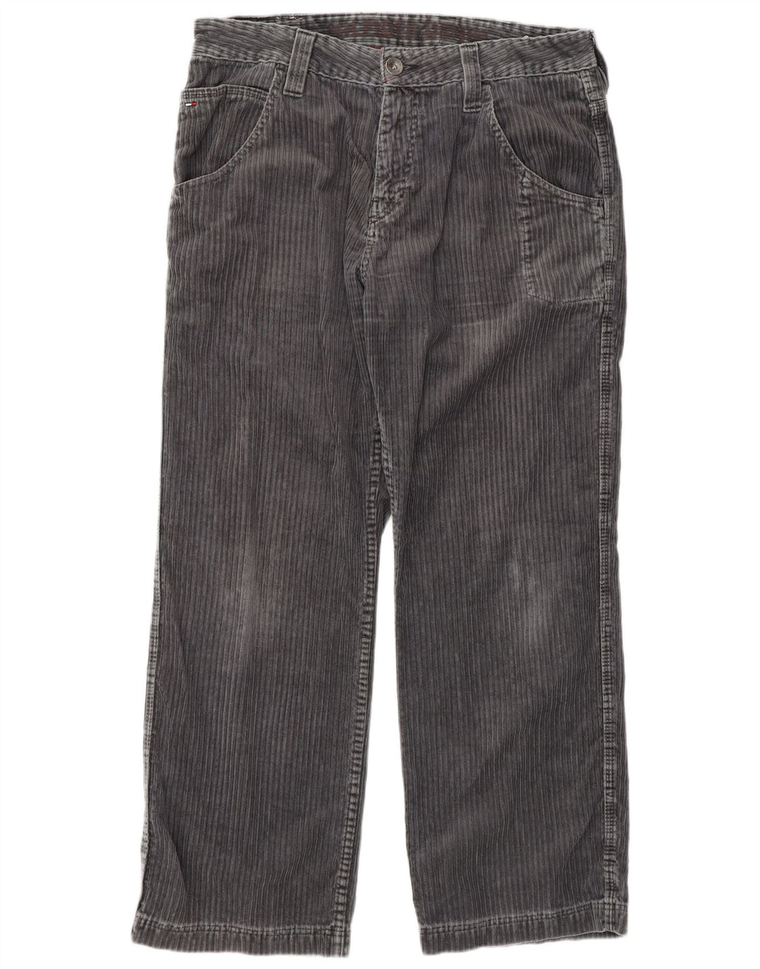 Tommy Hilfiger Herren gerade Cordhose W34 L30 Grau
