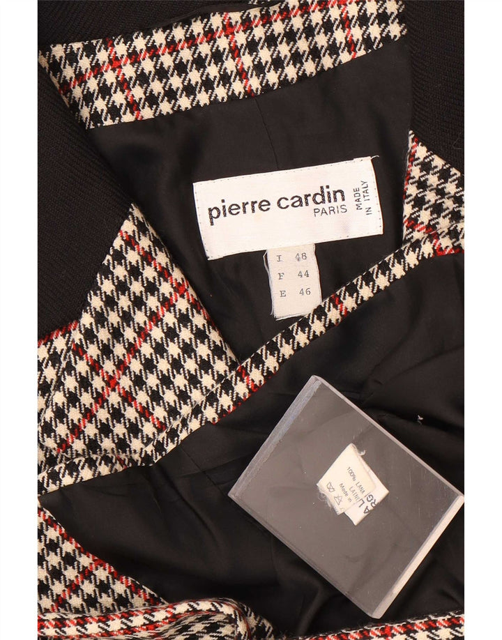 Pierre Cardin Damen 3-Knopf-Blazerjacke IT 48 XL braun karierte Wolle