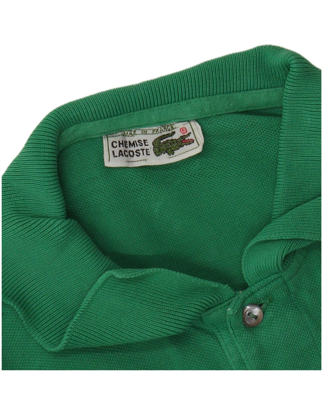 LACOSTE Herrenhemd-Poloshirt, Größe 4, mittelgrüne Baumwolle