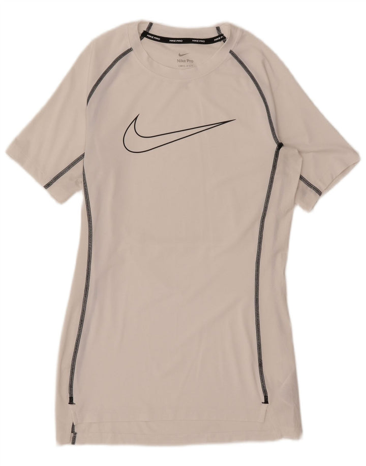 Nike Herren Dri Fit Graphic T-Shirt Top Mittelweißes Polyester