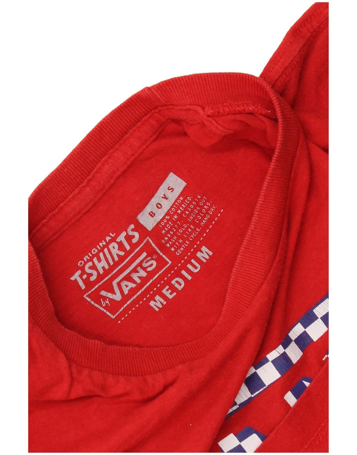 Vans Grafik-T-Shirt für Jungen, 10–11 Jahre, mittelrote Baumwolle