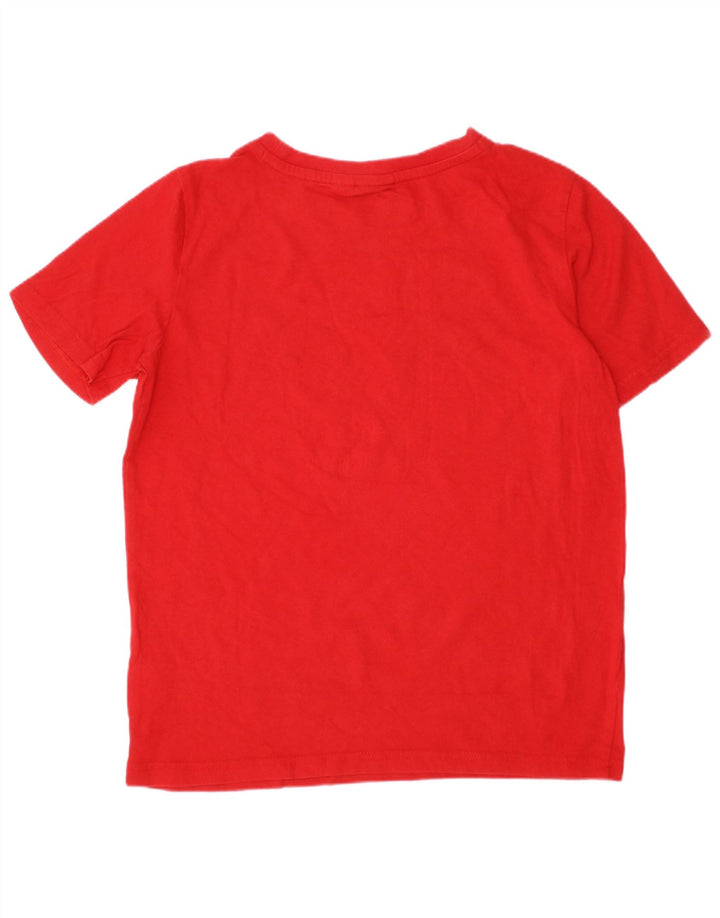 Puma Jungen T-Shirt mit Grafik, 7–8 Jahre, Größe S, rote Baumwolle