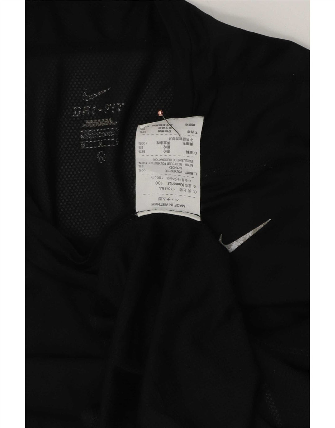 Nike Herren Dri Fit T-Shirt Top Medium Schwarz Polyester