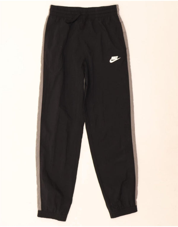 Nike Jungen-Trainingshose, Jogginghose, 13–14 Jahre, XL, schwarzes Colourblock-Nylon