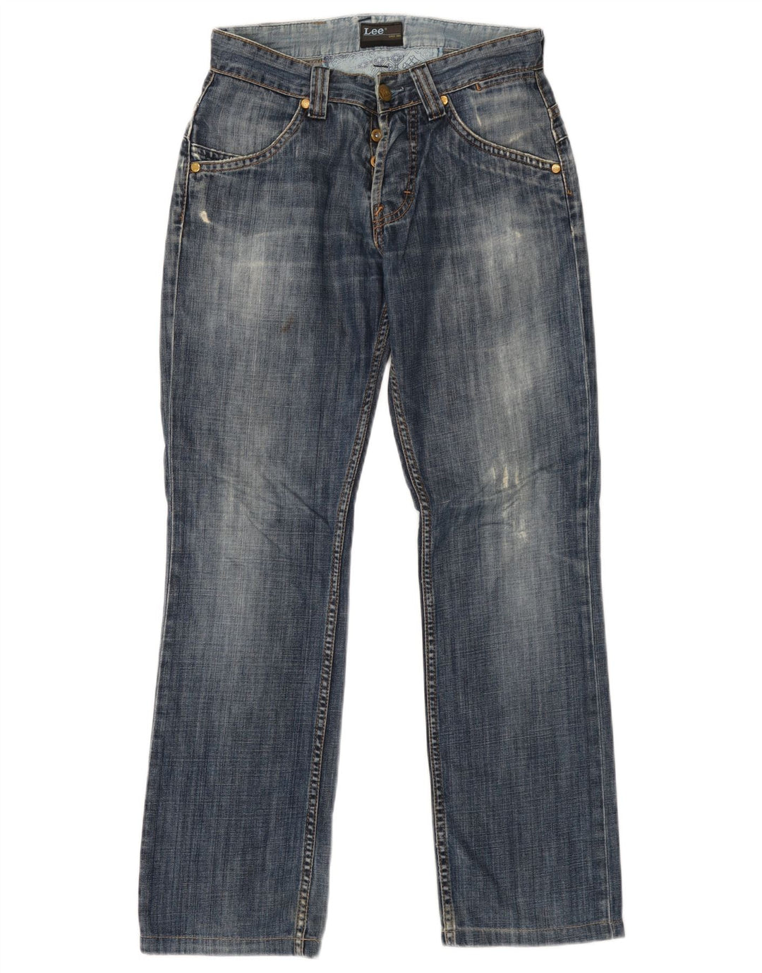 LEE Damen Knox Dart Straight Jeans W29 L29 Blaue Baumwolle