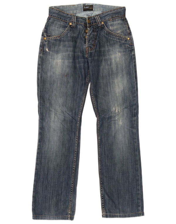 LEE Damen Knox Dart Straight Jeans W29 L29 Blaue Baumwolle