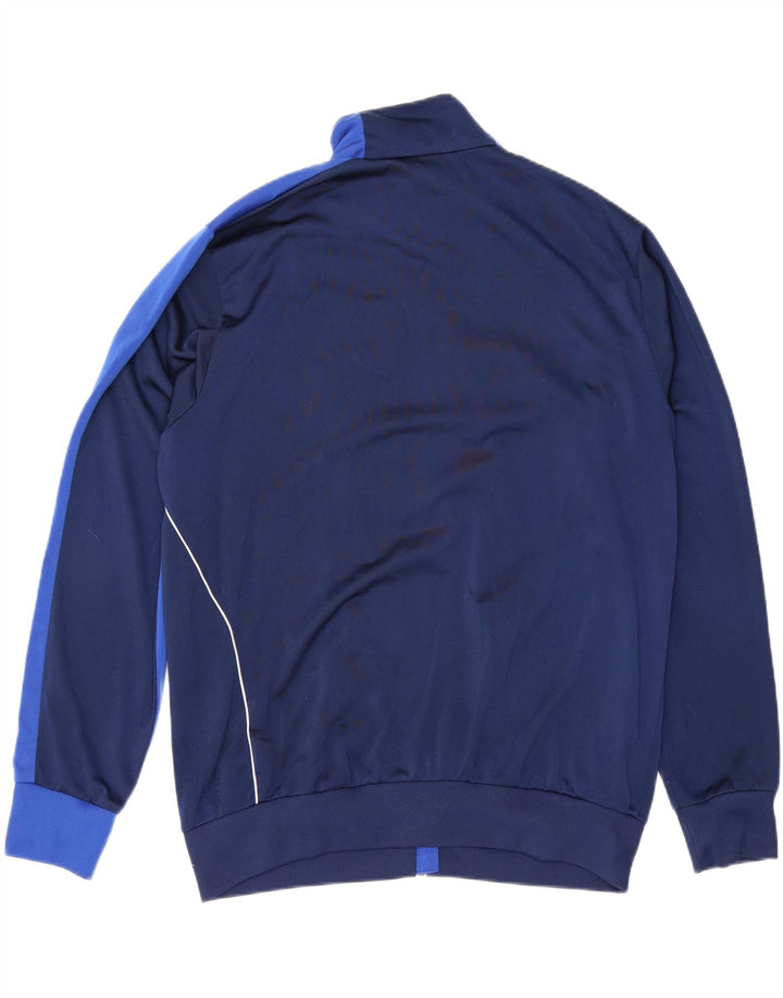 ADIDAS Mens Tracksuit Top Jacket UK 40/42 Medium Navy Blue Colourblock Vintage Adidas and Second-Hand Adidas from Messina Hembry 