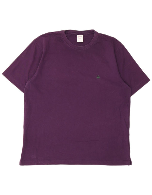 Brooks Brothers Mens 346 T-Shirt Top Large Purple Cotton