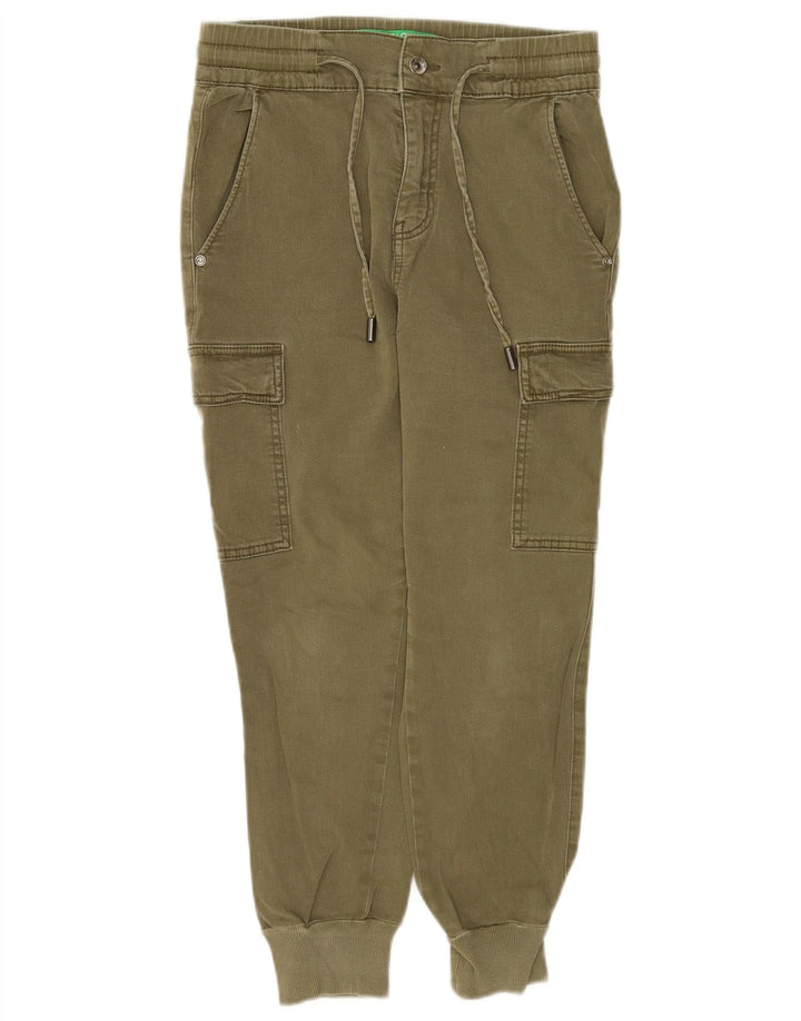 Benetton Damen Jogger-Cargohose W30 L25 Khaki