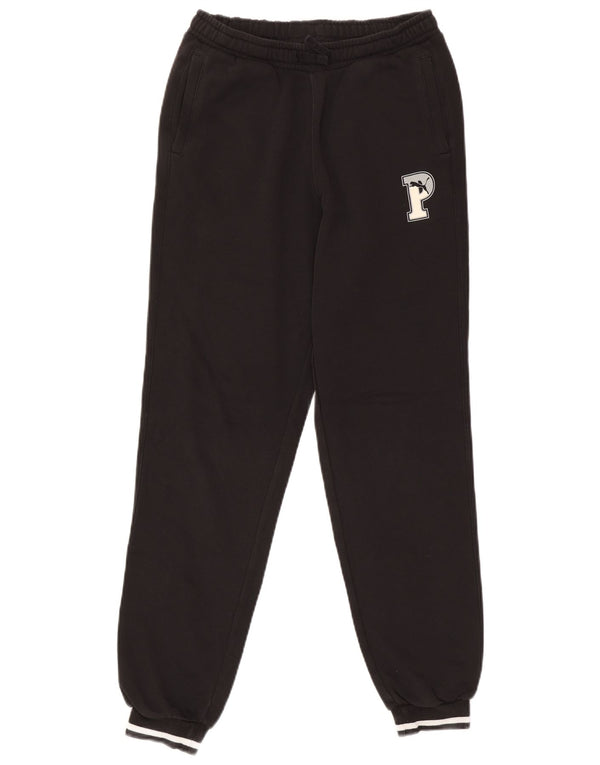 Puma Jungen Trainingshose mit Grafik, Jogger, 15–16 Jahre, schwarze Baumwolle