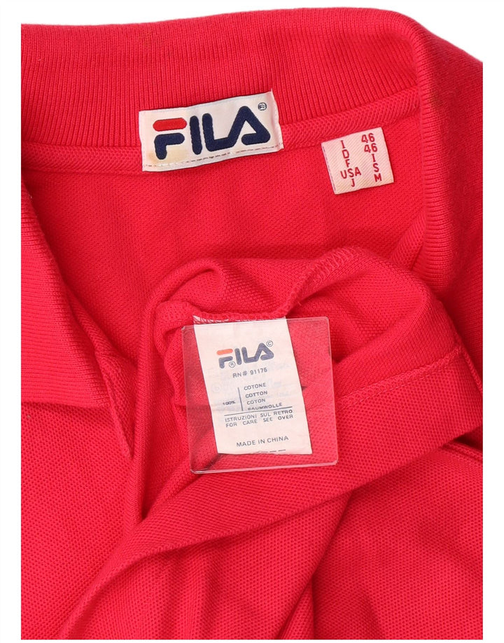 Fila Herren Poloshirt IT 46 Small Rosa Baumwolle