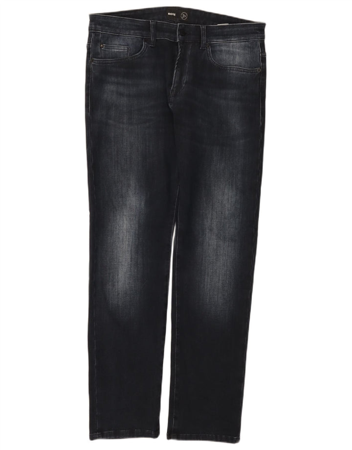 HUGO BOSS Damen Slim Jeans W34 L32 Marineblaue Baumwolle