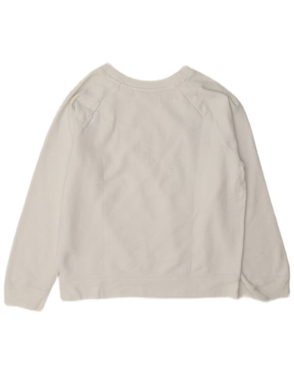 Levi's Damen-Sweatshirt mit Grafik-Übergröße, Größe UK 6, XS, weiße Baumwolle