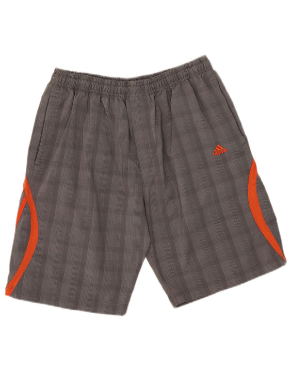 Adidas Herren Sportshorts UK 46/48 XL Grau kariert