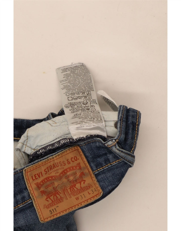 Levi's Herren 511 Slim Jeans W31 L34 Blaue Baumwolle