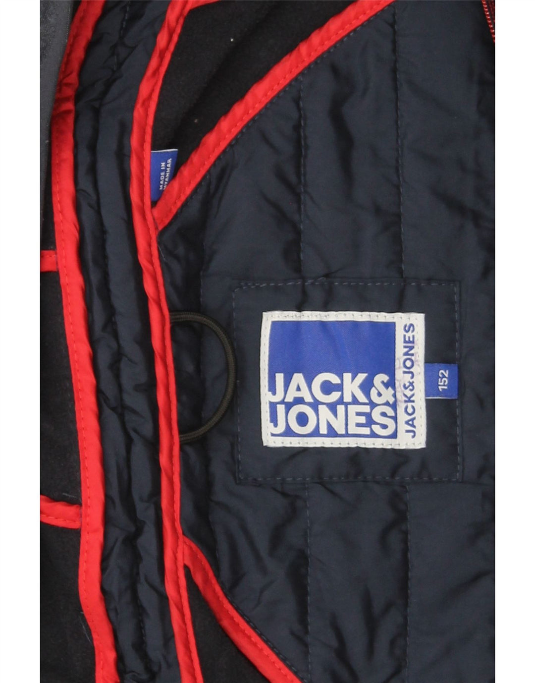 Jack & Jones Bomberjacke mit Kapuze für Jungen, 9–10 Jahre, Marineblau, Farbblock