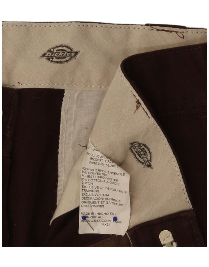 Dickies Gerade Herren-Chinohose, W34, L32, Braun, Polyester
