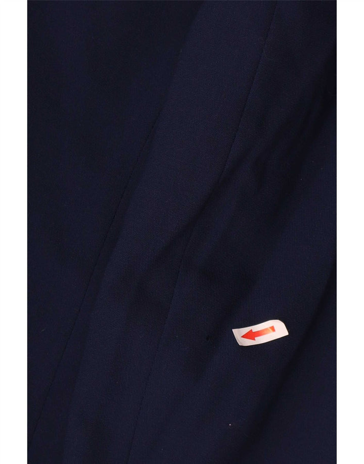 Luisa Spagnoli Damen 3-Knopf-Blazerjacke IT 46 Große marineblaue Wolle