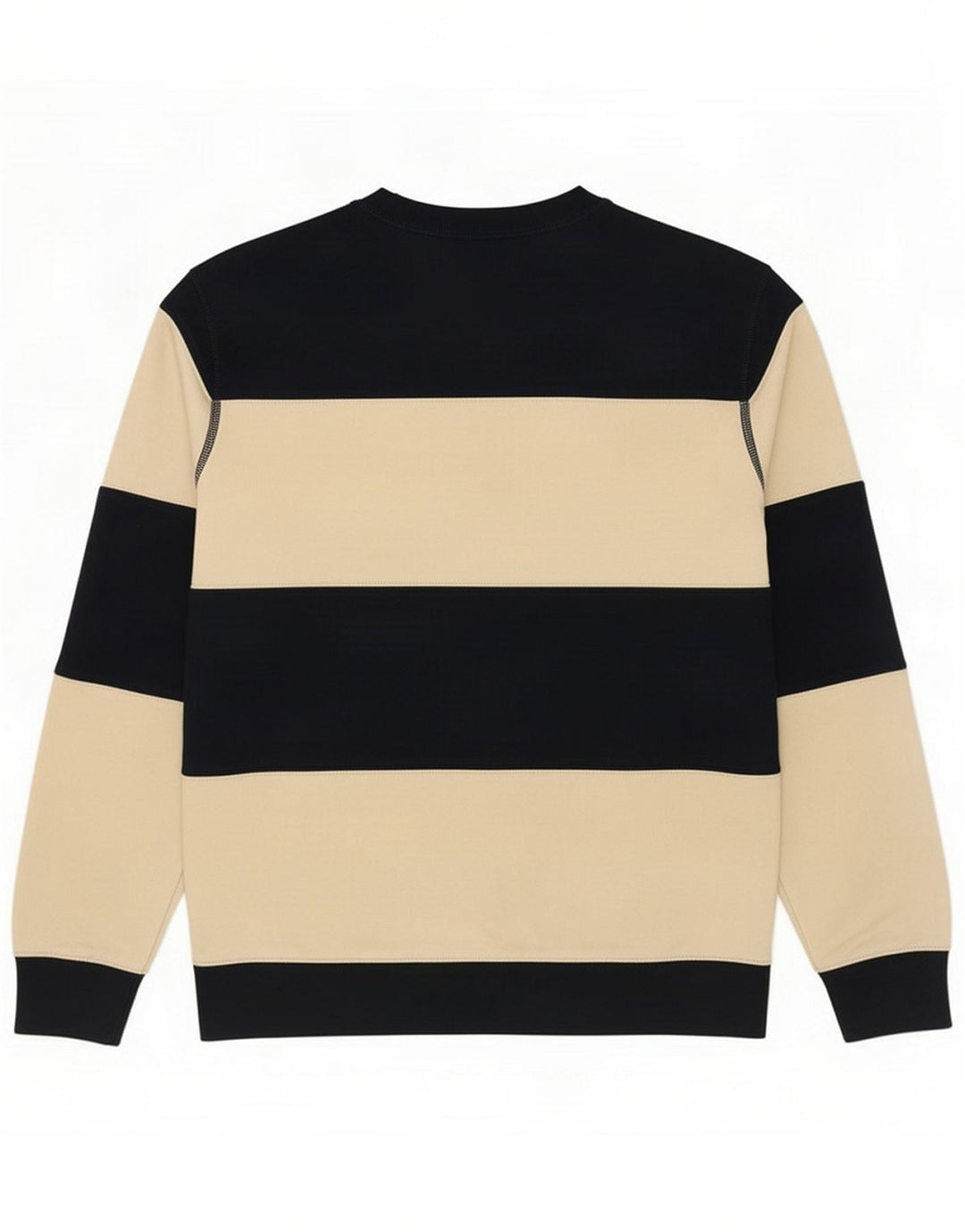 Marks & Spencer Herren-Sweatshirt-Pullover, mittelgroß, marineblau, gestreift, Baumwolle