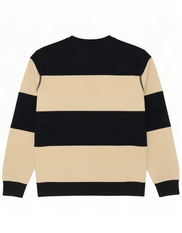 Marks & Spencer Herren-Sweatshirt-Pullover, mittelgroß, marineblau, gestreift, Baumwolle
