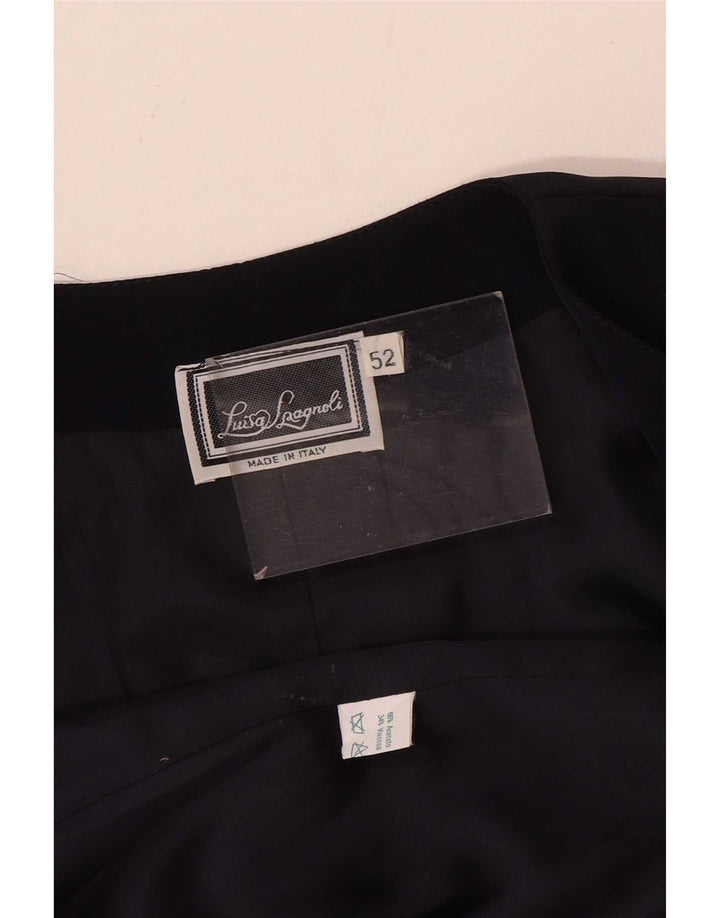 Offene Blazerjacke für Damen von Luisa Spagnoli IT 52 2XL Marineblaues Acetat