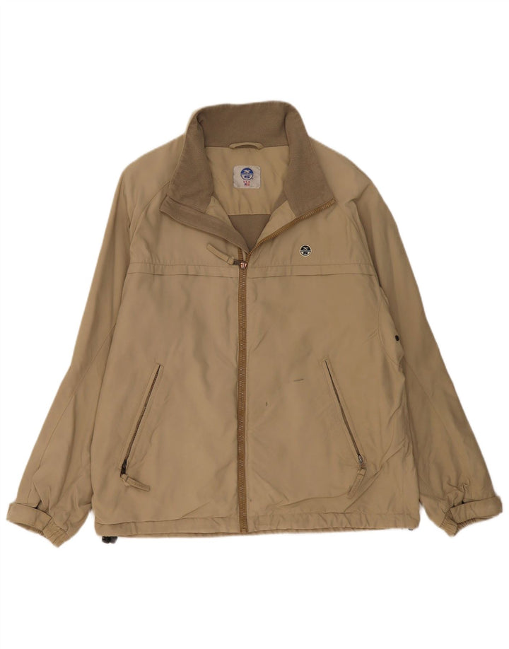 North Sails Herren-Windbreaker-Jacke, UK 38, mittelbeigefarbenes Polyamid
