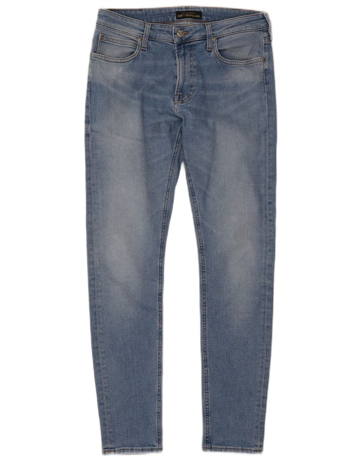 LEE Damen Malone Skinny Jeans W31 L30 Blaue Baumwolle