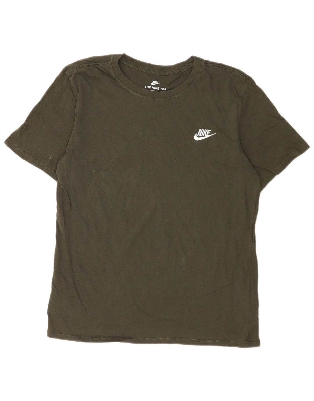 Nike Herren Athletic Cut T-Shirt-Oberteil aus mittelgrüner Baumwolle