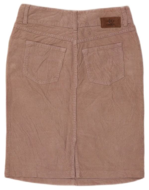 Cerruti 1881 Damen Cordrock IT 40 Small W29 Rosa Baumwolle