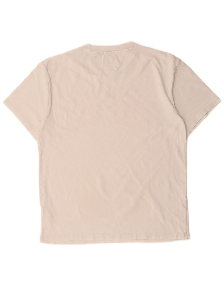 Tommy Hilfiger Herren-T-Shirt mit normaler Passform, mittelweißer Baumwolle, mit Grafik