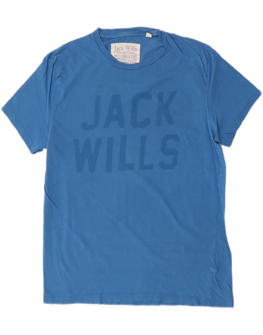 Jack Wills Herren-T-Shirt mit Grafik, mittelblaue Baumwolle