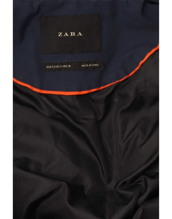 Zara wattierte Herrenjacke mit Kapuze, UK 36, klein, Marineblau