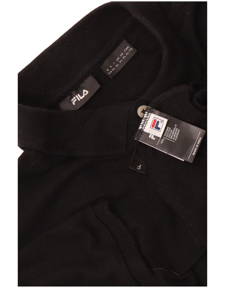 Fila Herren Poloshirt XL Schwarz Baumwolle