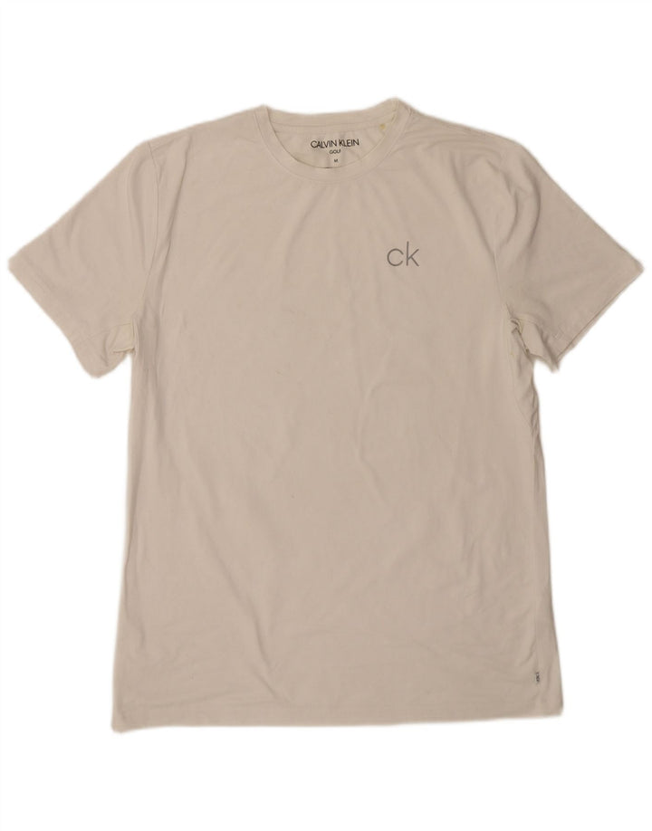 Calvin Klein Herren T-Shirt Top Mittelweißes Polyester