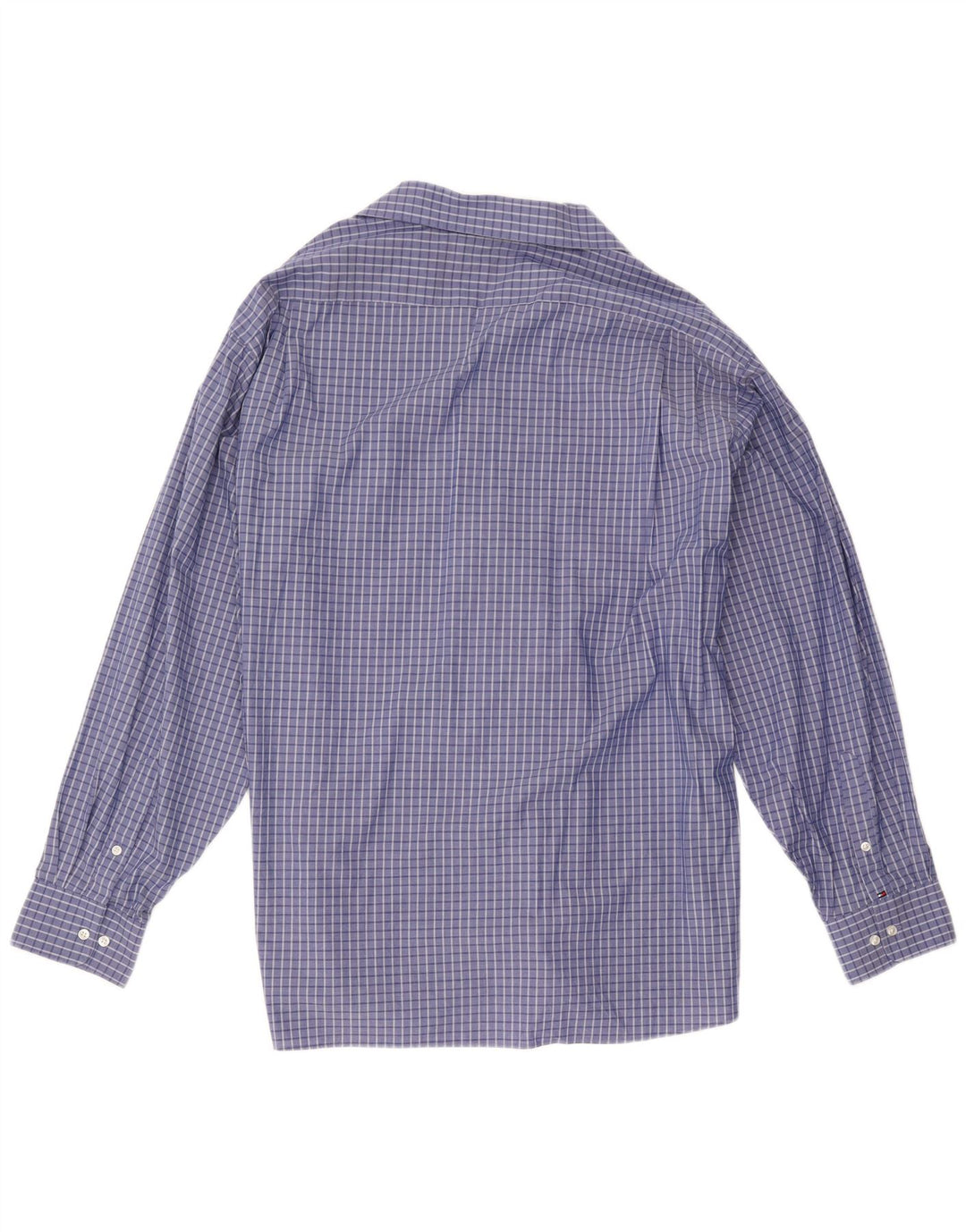 Tommy Hilfiger Herren-Hemd mit normaler Passform, 2XL, blau kariert, Baumwolle