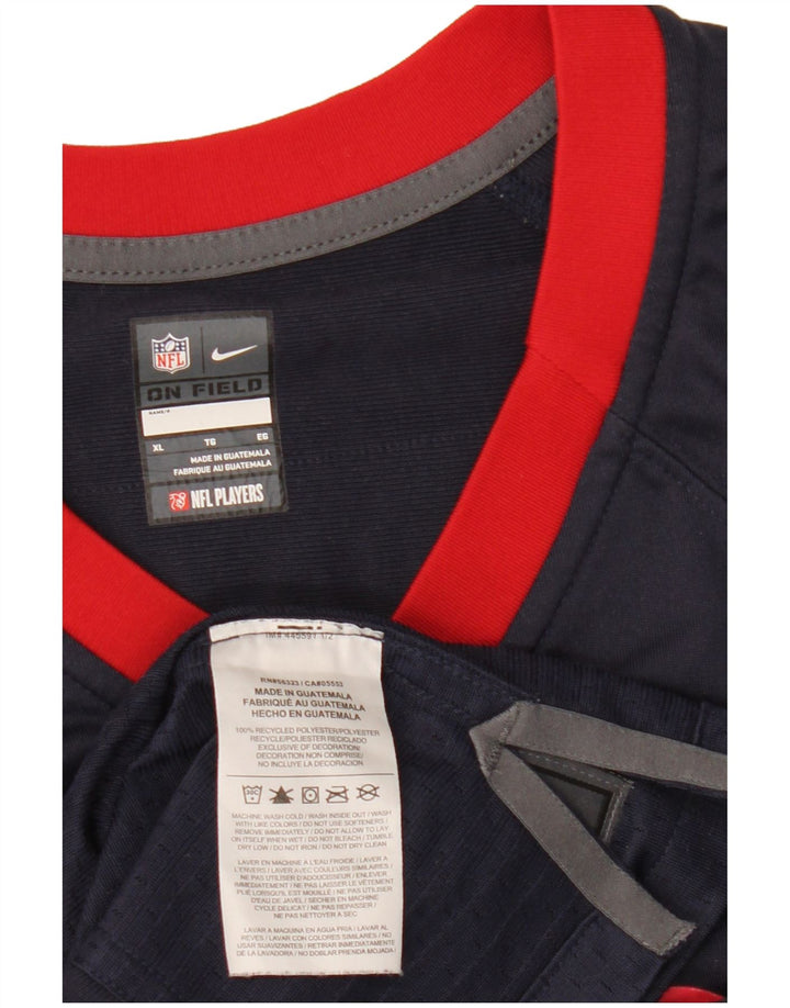 Nike Herren Houston Texans Grafik-T-Shirt-Oberteil XL Marineblaues Polyester