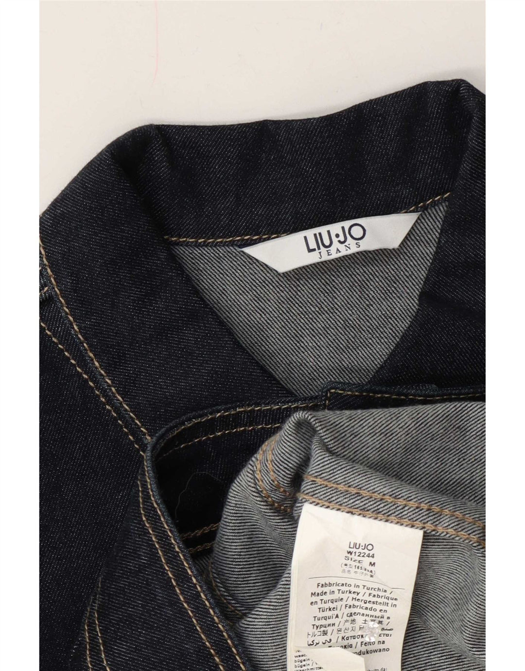 Liu Jo Damen Jeansjacke UK 12 Medium Marineblau Baumwolle