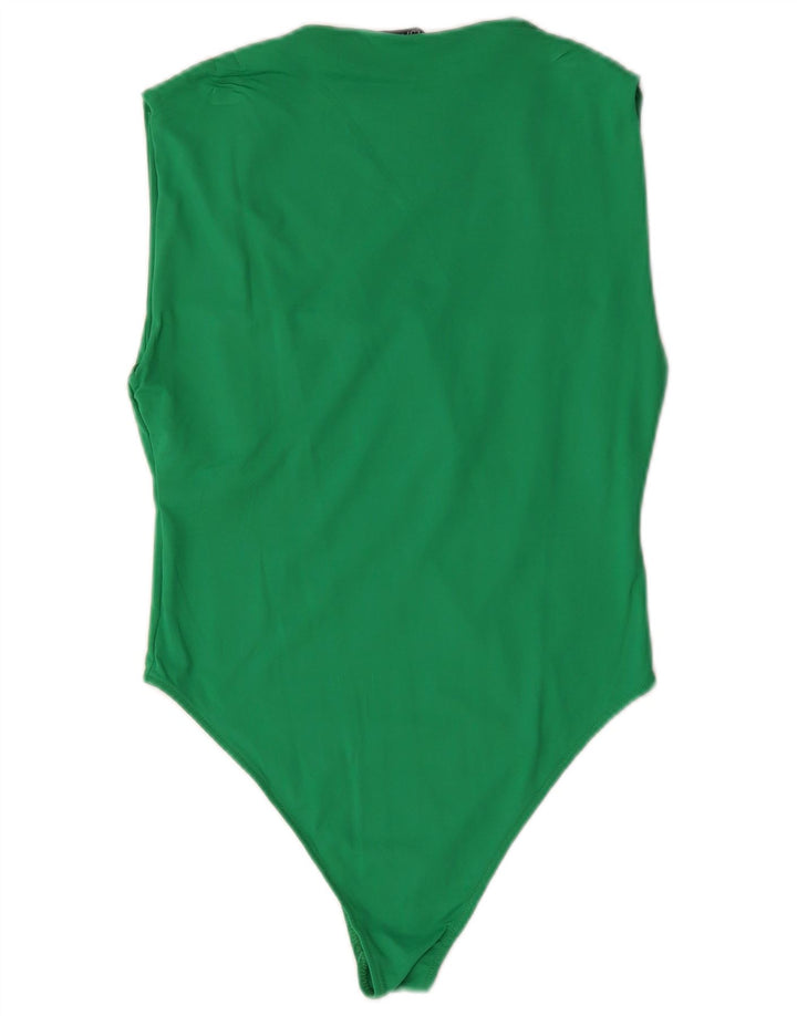 Ärmelloser Damen-Body von Zara, UK 14, Größe L, Grün, Polyamid
