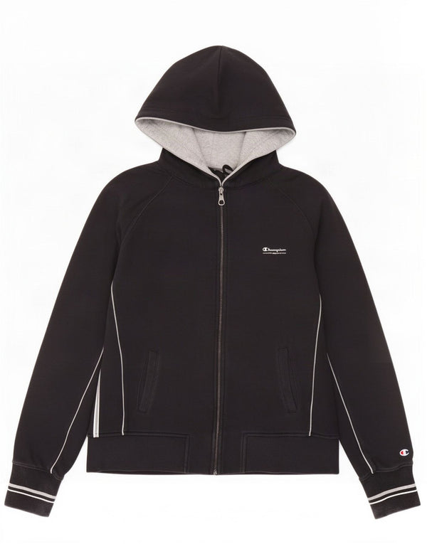 Champion Womens Heritage Classics Zip Hoodie Pullover UK 18 XL Schwarz Baumwolle