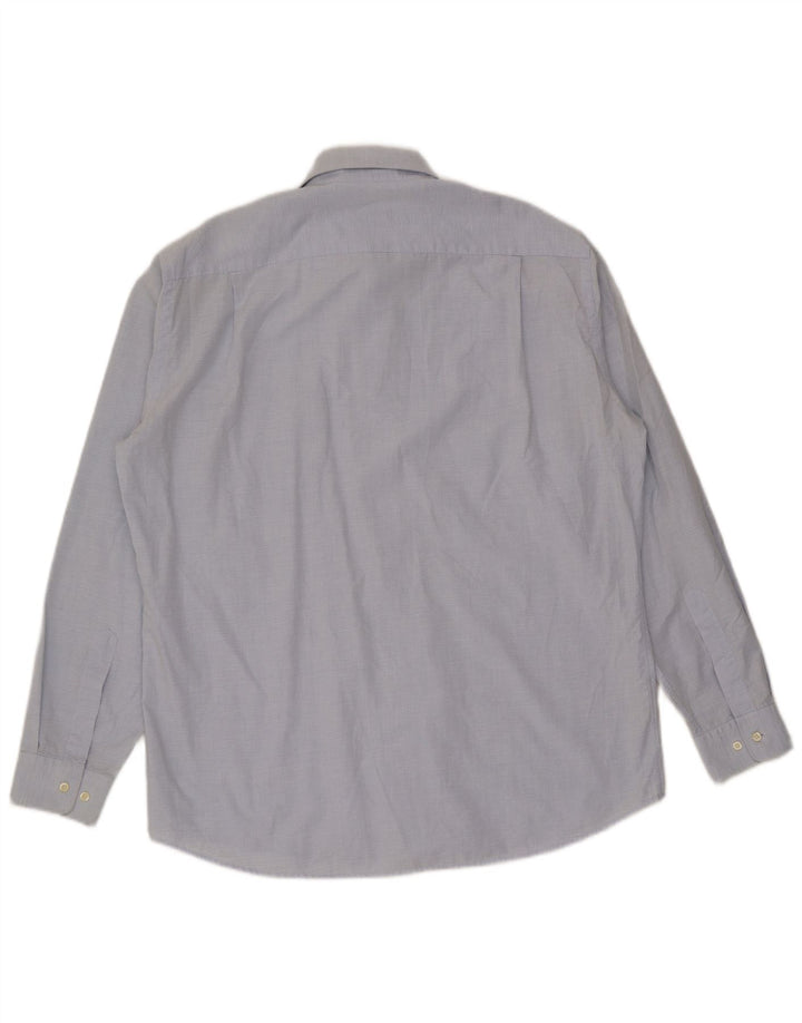 Hugo Boss Herrenhemd Größe 42 16 1/2 große blaue Baumwolle