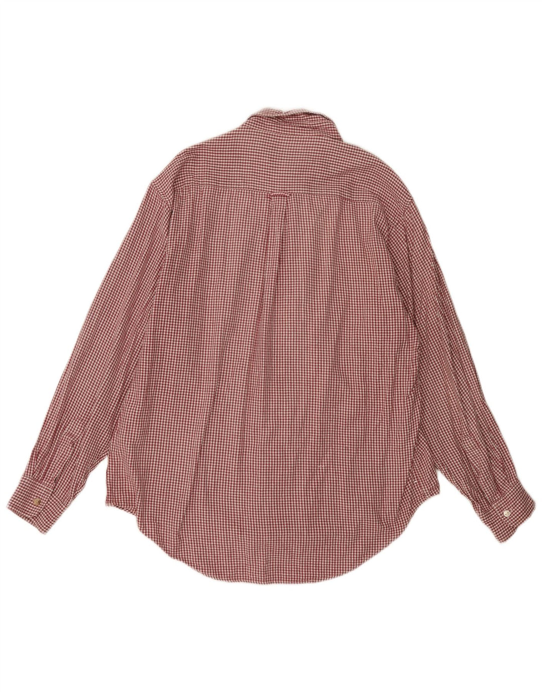 Boggi Herrenhemd, großes rotes Gingham-Karomuster