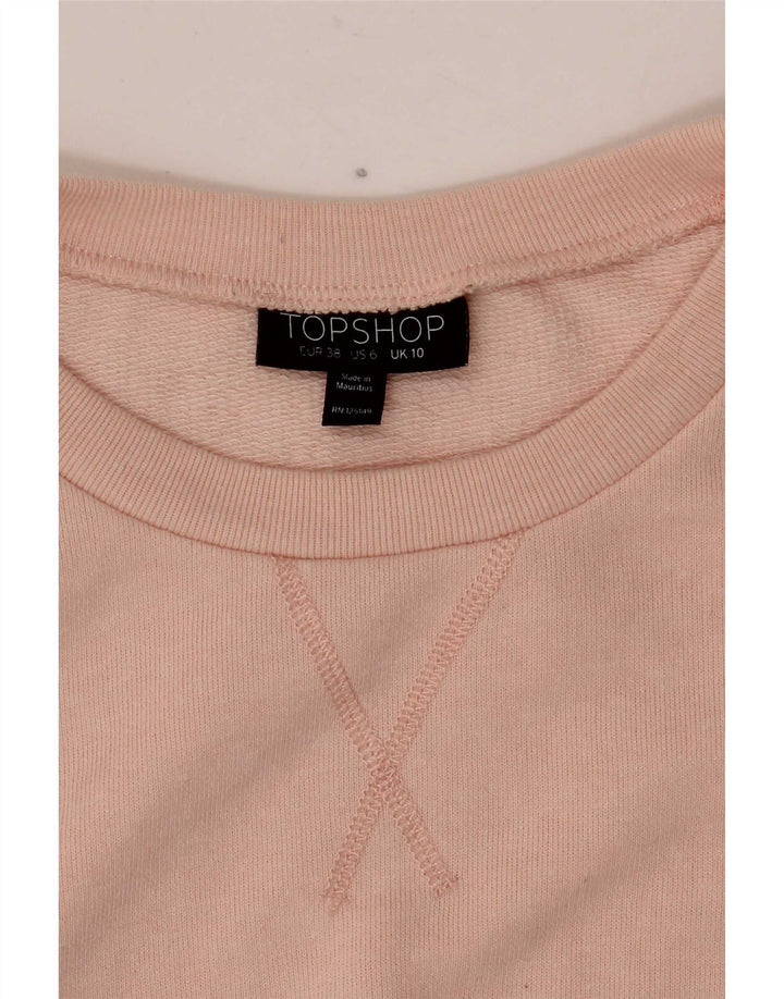 Topshop Damen Sweatshirt Pullover UK 10 Small Pink