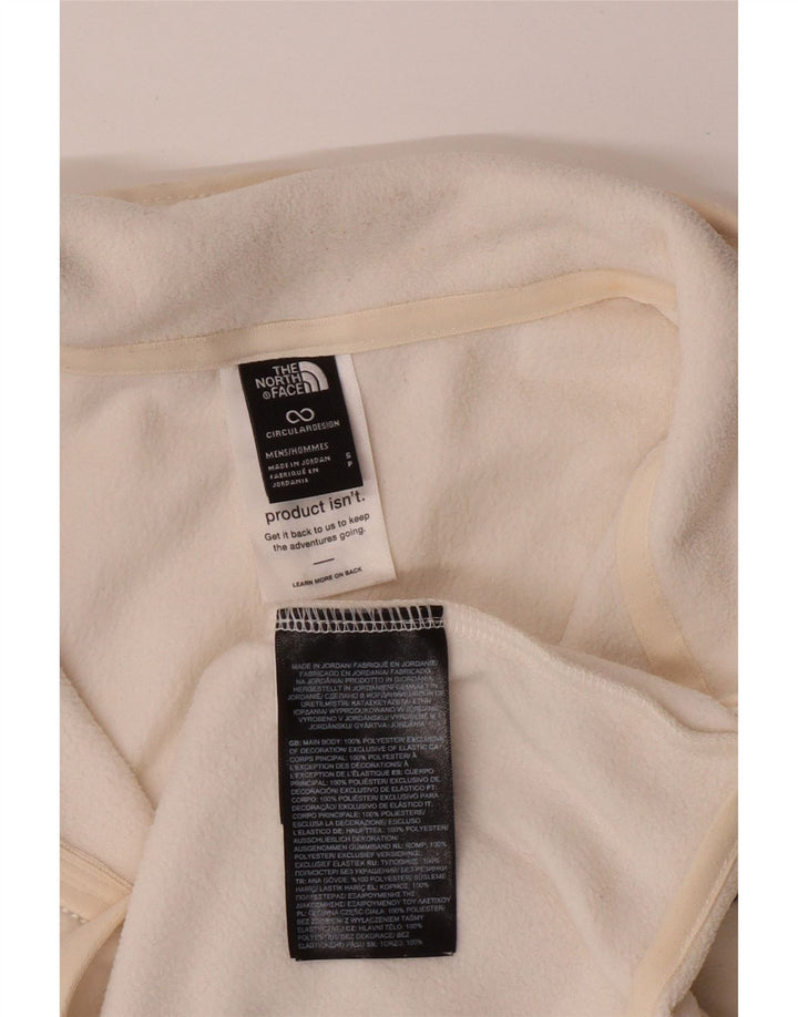 THE NORTH FACE Herren-Fleecepullover mit Reißverschluss am Hals, Größe S, Weiß, Polyester