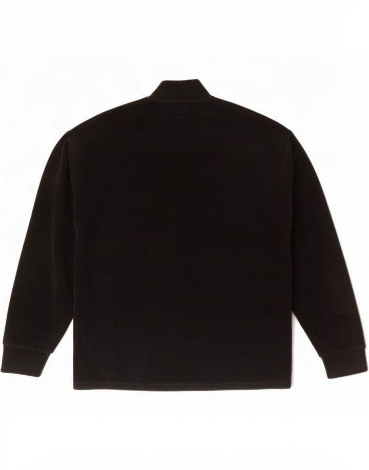Fila Herren-Fleecepullover mit Reißverschluss am Hals, Größe S, Schwarz