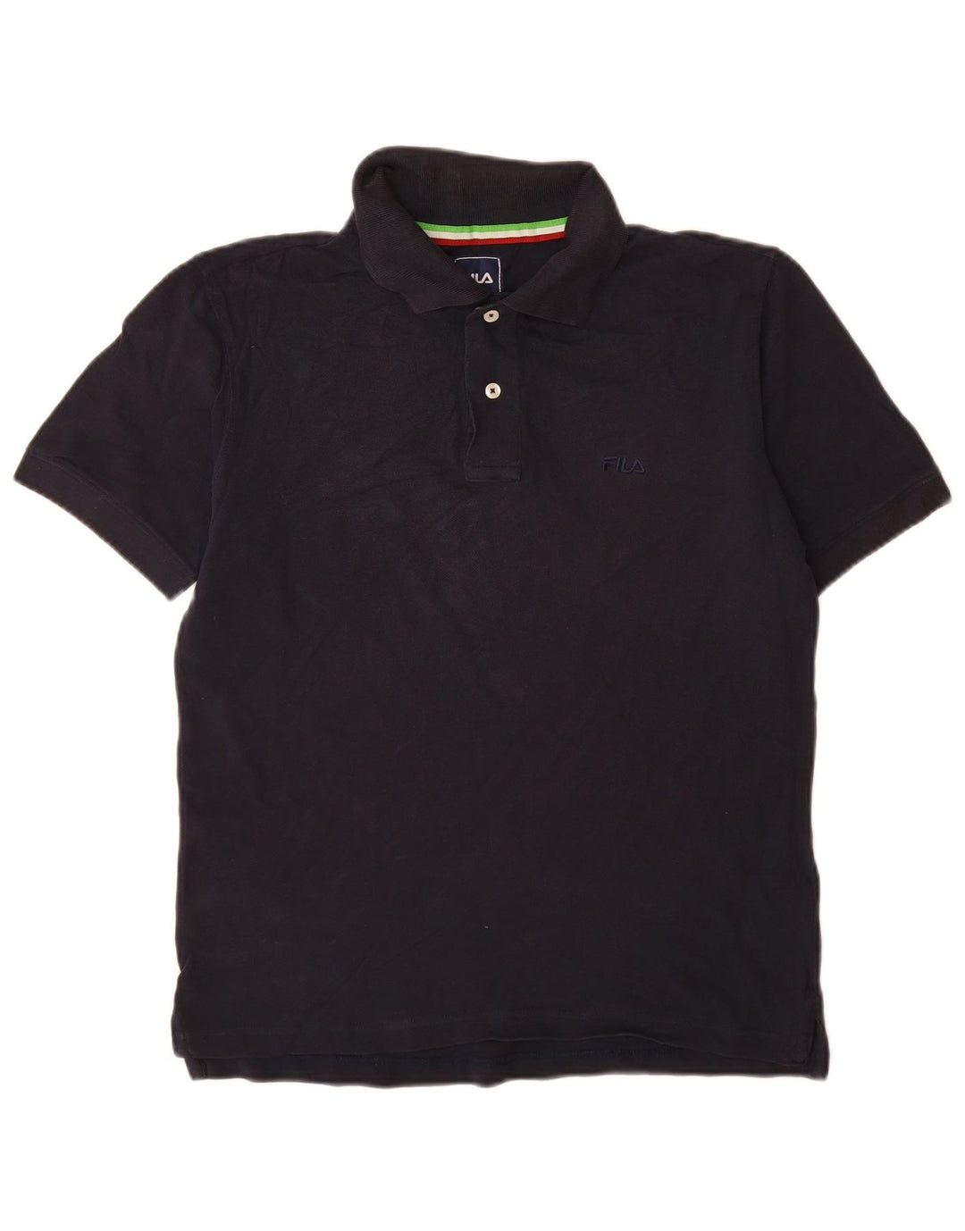 Fila Herren Poloshirt IT 48 Small Marineblau Baumwolle
