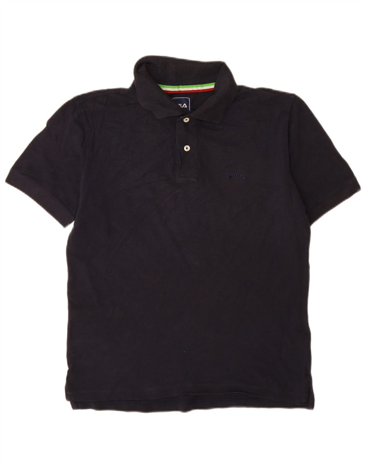 Fila Herren Poloshirt IT 48 Small Marineblau Baumwolle
